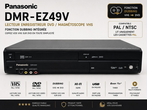 Panasonic dmr ez49v - panasonic, combiné
